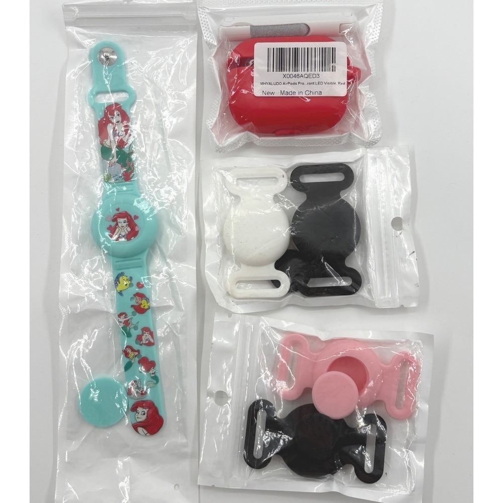 Apple AirTag Travel Tracking Kit Kids Wristband, Stroller Loops, AirPods Case